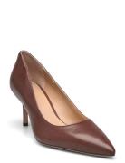 Lauren Ralph Lauren Lanette Burnished Leather Pump Brun