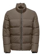 Onsmelvin Life Puffer Jacket Otw Vd Fodrad Jacka Brown ONLY & SONS