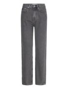 High Rise Straight Bottoms Jeans Straight-regular Grey Calvin Klein Je...