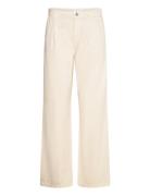 Straight Pleated Jeans Bottoms Jeans Straight-regular Beige Mango