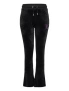 Luxe Diamante Bootcut Jog Bottoms Sweatpants Black Juicy Couture