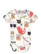 Clairvoyant Cats Ss Body Bodies Short-sleeved Multi/patterned Mini Rod...
