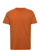 Slhnorman180 Ss O-Neck Tee S Tops T-shirts Short-sleeved Orange Select...