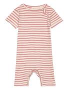 Jumpsuit S/S Modal Striped Bodysuits Short-sleeved Pink Petit Piao
