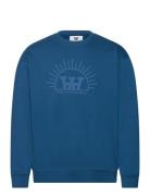 Noel Resort Sweatshirt Gots Sweat-shirt Tröja Blue Double A By Wood Wo...