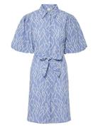 Yasmilia 2/4 Shirt Dress - D2D Kort Klänning Blue YAS