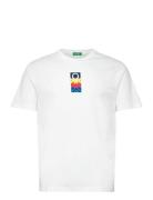 T-Shirt Tops T-shirts Short-sleeved White United Colors Of Benetton