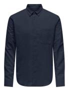 Onsgudmund Slim 1-Pkt Solid Shirt Noos Tops Shirts Casual Navy ONLY & ...