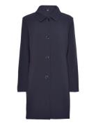 Crepe Coat Tunn Rock Navy Lauren Ralph Lauren