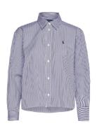 Polo Ralph Lauren Striped Cotton Shirt Marinblå