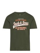 Jack & J S Jjelogo Tee Ss Ck 2Col 24/25 Noos Mni Khaki Green