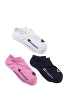 3Pk Sneaker Socks Sockor Strumpor Pink Champion