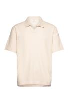 Mango Regular-Fit Ribbed Cotton Polo Shirt Kräm