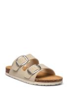 Bundao W Cork Sandal Platta Sandaler Beige Cruz