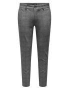 ONLY & SONS Onsmark Slim Check Pants 9887 Noos Grå