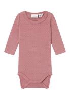 Nbfhusia R Ls Body Långärmad Bodysuit Pink Name It