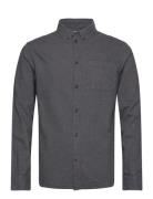 Knowledge Cotton Apparel Regular Fit Melangé Flannel Shirt - Grå