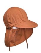 Cap W/Neck - Solid Colour Solhatt Brown Melton