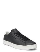 Tjm Leather Low Cupsole Låga Sneakers Black Tommy Hilfiger