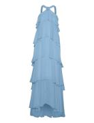 Vmfelicia Sl Ruffle Maxi Dress Exp Maxiklänning Festklänning Blue Vero...