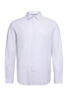 Mango 100% Cotton Seersucker Striped Shirt Blå