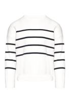 Knit Cotton Sweater Tops Knitwear Pullovers White Mango