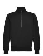 Mango Breathable Zip-Neck Sweatshirt Svart