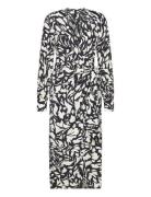 Mango Print Wrap Dress Svart