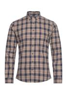 Lindbergh Ultra Soft Checked Shirt L/S Beige