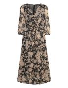 Mango Flowy Flower Printed Dress Svart