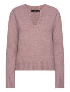 Mango V-Neck Round-Neck Sweater Rosa