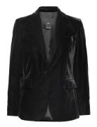 Mango Velvet Blazer Svart