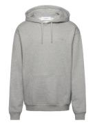 Crew Hoodie Tops Sweat-shirts & Hoodies Hoodies Grey Les Deux