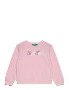 Sweater L/S Tops Sweat-shirts & Hoodies Sweat-shirts Pink United Color...