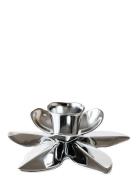 Kunstindustrien Flower Art Deco Candlestick - Chrome Silver