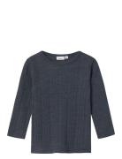 Name It Nmmwang Wool Needle Ls Top Solid Noos Marinblå