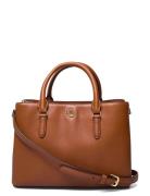 Lauren Ralph Lauren Leather Small Marcy Satchel Brun