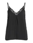 Vila Vicava V-Neck Lace Singlet- Noos Svart