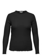 ONLY Carmakoma Carally Ls High Neck Top Ess Svart