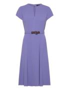 Lauren Ralph Lauren Belted Georgette Dress Lila