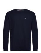 Tommy Jeans Tjm Reg Waffle L/S Tee Marinblå