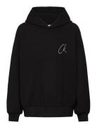 Ck Signage Comfort Hoodie Tops Sweat-shirts & Hoodies Hoodies Black Ca...