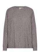 Crinckle Pop Dana Shirt Tops Shirts Long-sleeved Black Mads Nørgaard