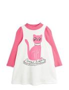 Mini Rodini Cat Sp Ls Dress Rosa