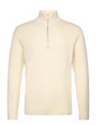 Lindbergh Half Zip Rib Knit Kräm