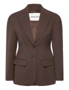 Malina Ella Tailored Peplum Blazer Brun