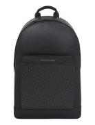 Th Monogram Backpack Ryggsäck Väska Black Tommy Hilfiger