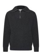 Privat Nb Tops Knitwear Half Zip Jumpers Grey Maison Labiche Paris