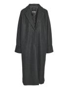 NOISY MAY Nmcaddy L/S Long Coat Fwd Noos Grå