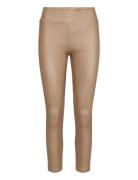 Sc-Pam Bottoms Trousers Leather Leggings-Byxor Beige Soyaconcept